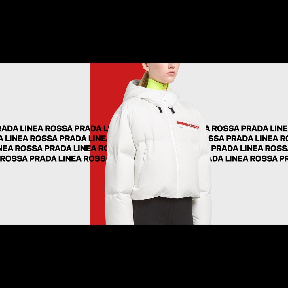 Prada Linea Rossa Light Polyester hooded puffer jacket